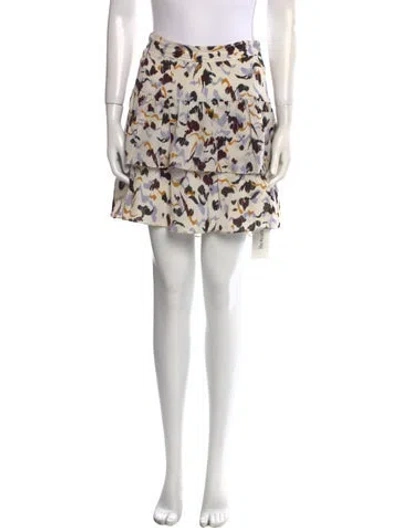 Pre-owned A.l.c Silk Knee-length Skirt In White