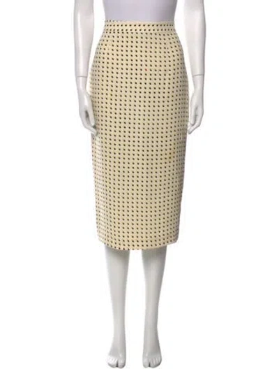 Pre-owned A.l.c Silk Knee-length Skirt In Yellow