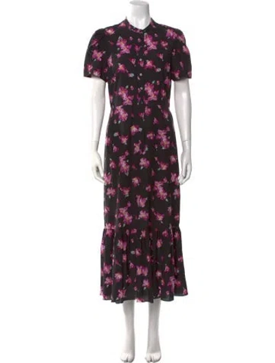 Pre-owned A.l.c Silk Long Dress In Black