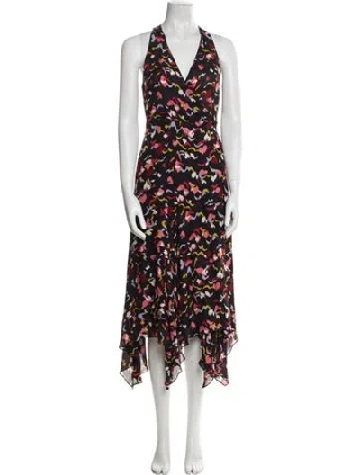 Pre-owned A.l.c Silk Long Dress In Black