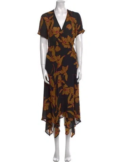 Pre-owned A.l.c Silk Long Dress In Black