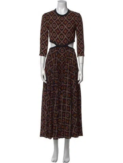 Pre-owned A.l.c Silk Long Dress In Black