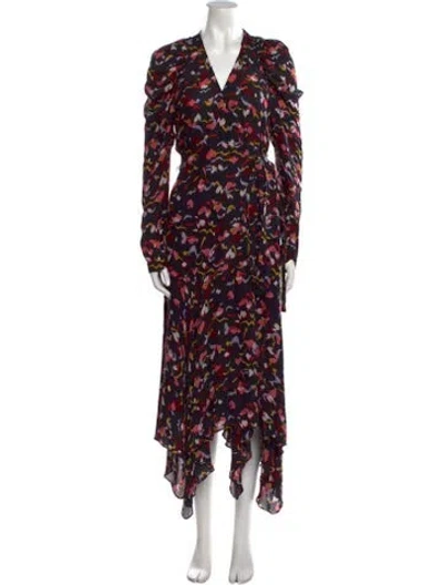 Pre-owned A.l.c Silk Long Dress In Black