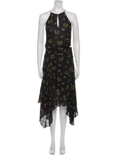 Pre-owned A.l.c Silk Long Dress In Black