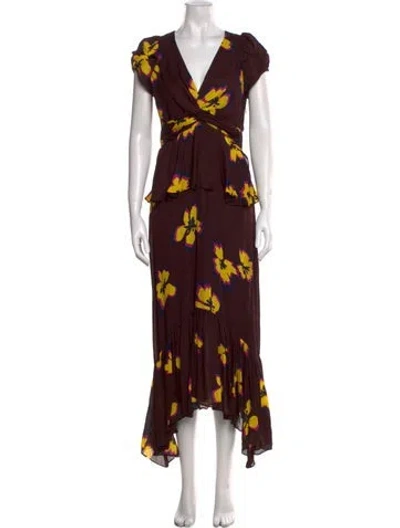 Pre-owned A.l.c Silk Long Dress In Black