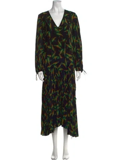 Pre-owned A.l.c Silk Long Dress In Black