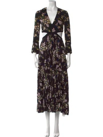 Pre-owned A.l.c Silk Long Dress In Black