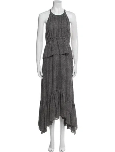 Pre-owned A.l.c Silk Long Dress In Black