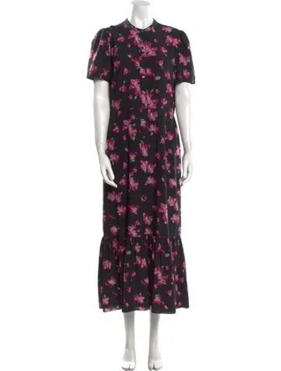 Pre-owned A.l.c Silk Long Dress In Black