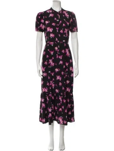 Pre-owned A.l.c Silk Long Dress In Black