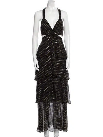 Pre-owned A.l.c Silk Long Dress In Black