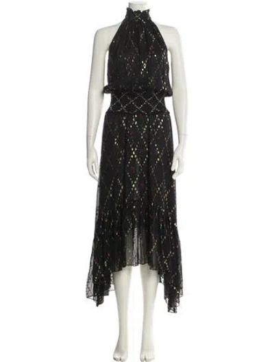 Pre-owned A.l.c Silk Long Dress In Black
