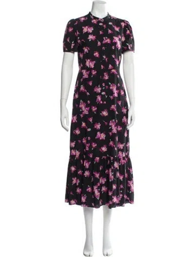 Pre-owned A.l.c Silk Long Dress In Black