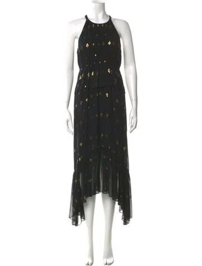 Pre-owned A.l.c Silk Long Dress In Black