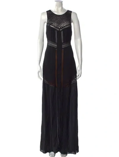 Pre-owned A.l.c Silk Long Dress In Black