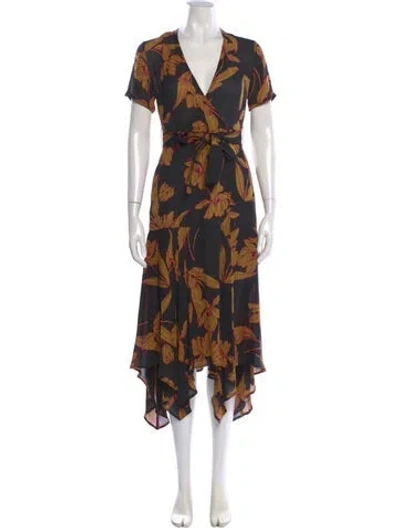 Pre-owned A.l.c Silk Long Dress In Black