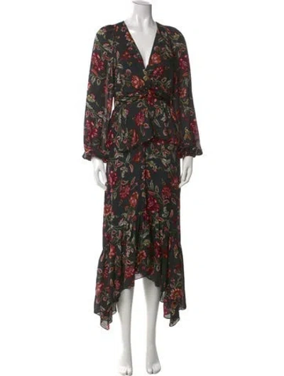 Pre-owned A.l.c Silk Long Dress In Black