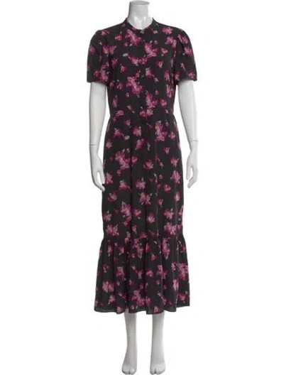 Pre-owned A.l.c Silk Long Dress In Black