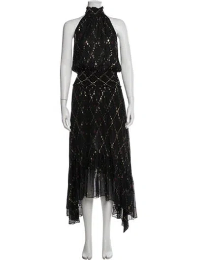 Pre-owned A.l.c Silk Long Dress In Black