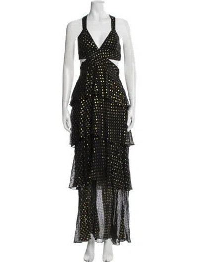 Pre-owned A.l.c Silk Long Dress In Black