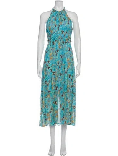 Pre-owned A.l.c Silk Long Dress In Blue