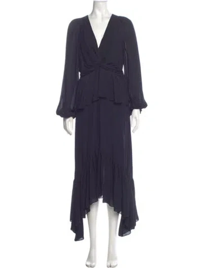 Pre-owned A.l.c Silk Long Dress In Blue