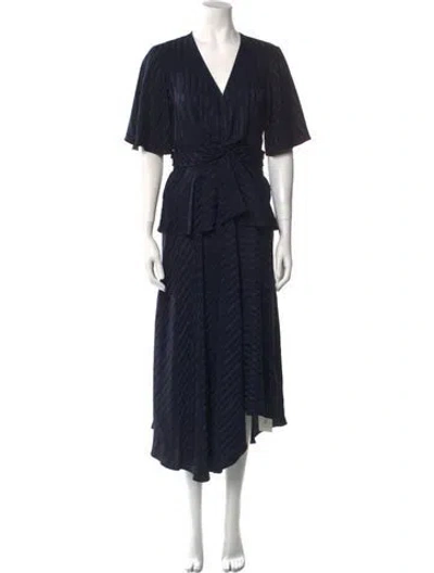 Pre-owned A.l.c Silk Long Dress In Blue