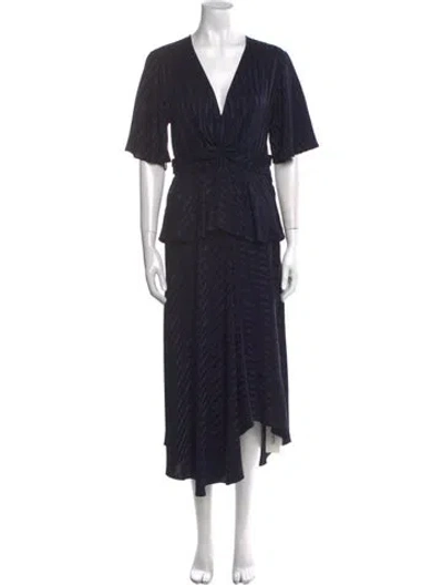 Pre-owned A.l.c Silk Long Dress In Blue