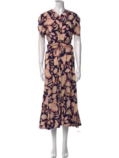 Pre-owned A.l.c Silk Long Dress In Blue