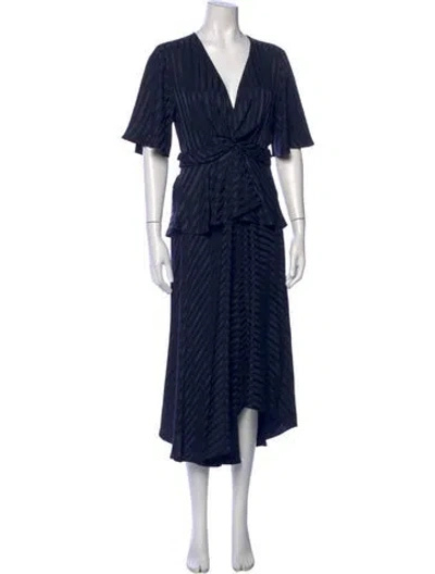 Pre-owned A.l.c Silk Long Dress In Blue