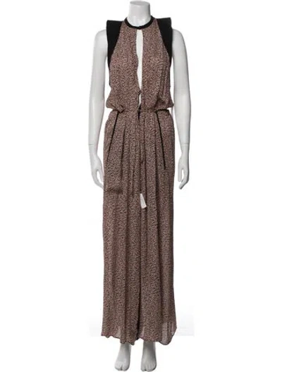 Pre-owned A.l.c Silk Long Dress In Brown