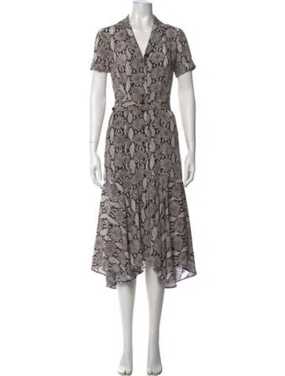 Pre-owned A.l.c Silk Long Dress In Gray