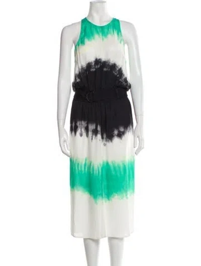 Pre-owned A.l.c Silk Long Dress In Green