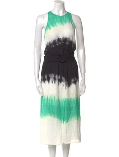 Pre-owned A.l.c Silk Long Dress In Green