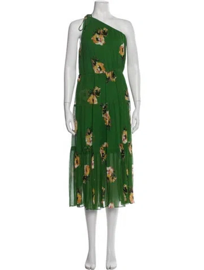 Pre-owned A.l.c Silk Long Dress In Green