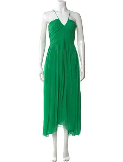 Pre-owned A.l.c Silk Long Dress In Green