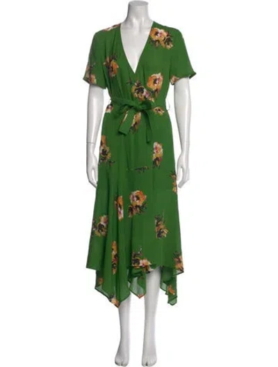 Pre-owned A.l.c Silk Long Dress In Green