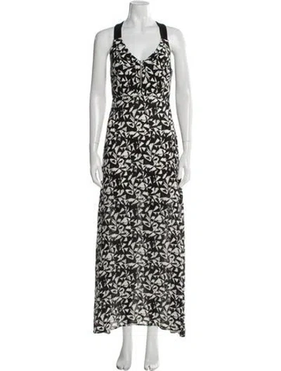 Pre-owned A.l.c Silk Long Dress In Multi