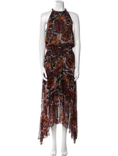 Pre-owned A.l.c Silk Long Dress In Multi