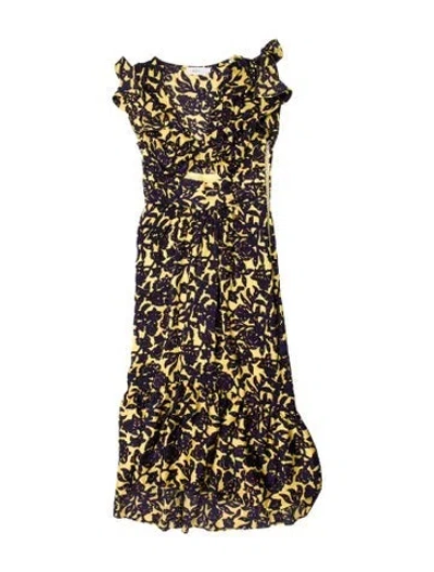 Pre-owned A.l.c Silk Long Dress In Multi