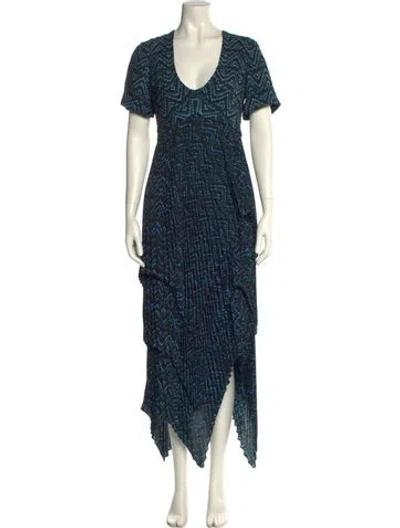 Pre-owned A.l.c Silk Long Dress In Multi