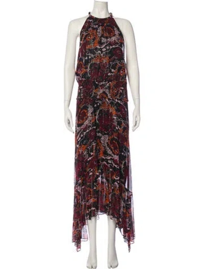 Pre-owned A.l.c Silk Long Dress In Multi