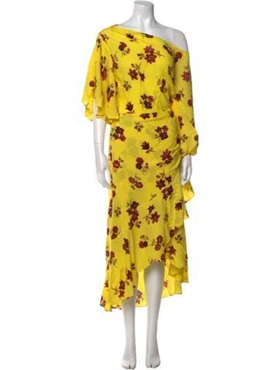 Pre-owned A.l.c Silk Long Dress In Multi