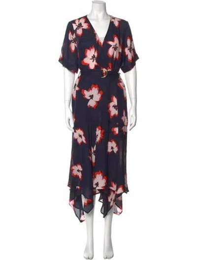 Pre-owned A.l.c Silk Long Dress In Multi