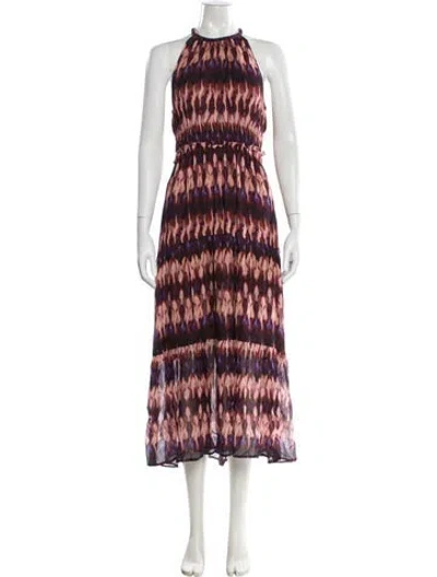 Pre-owned A.l.c Silk Long Dress In Multi
