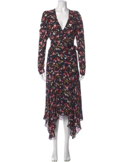 Pre-owned A.l.c Silk Long Dress In Multi