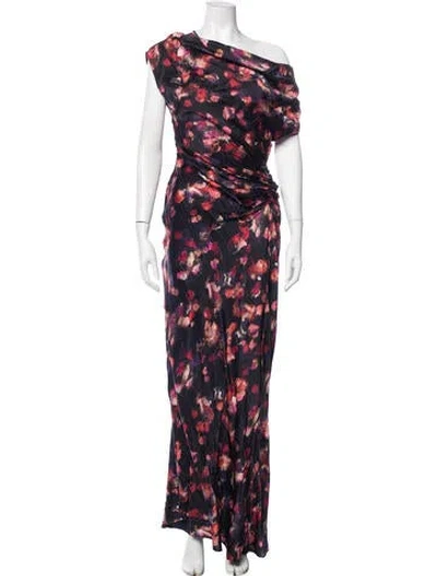 Pre-owned A.l.c Silk Long Dress In Multi