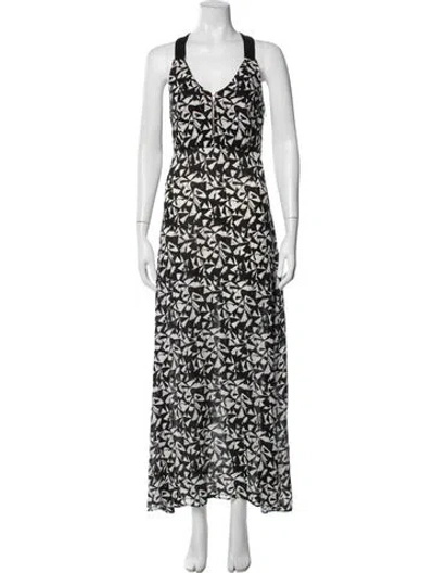 Pre-owned A.l.c Silk Long Dress In Multi