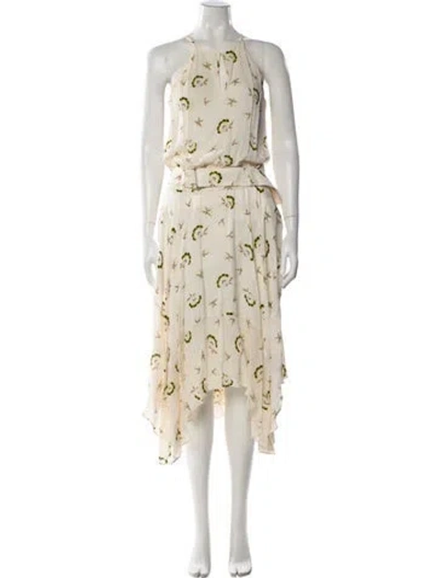 Pre-owned A.l.c Silk Long Dress In Neutral