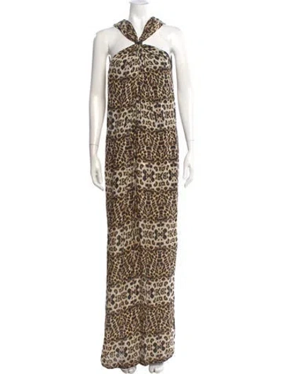 Pre-owned A.l.c Silk Long Dress In Neutral